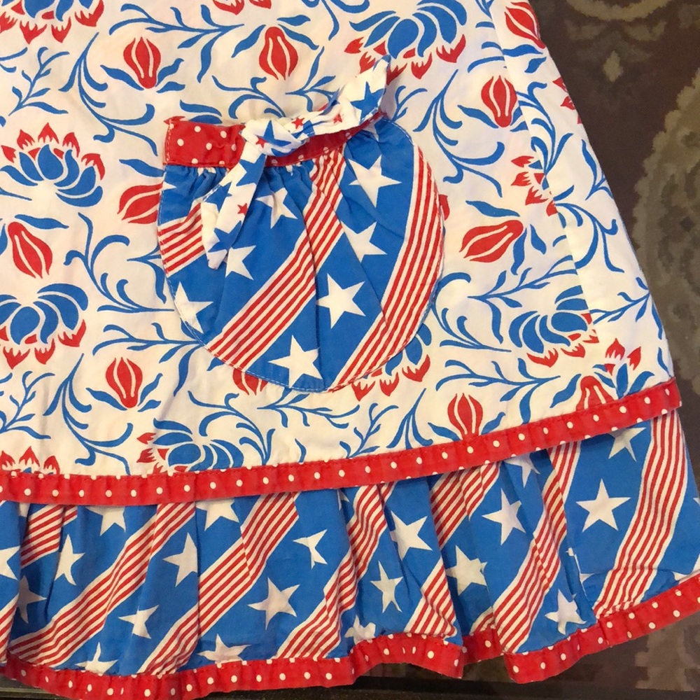 Jelly the Pug Fourth of July inspired girls dress - Picture 3 of 5
